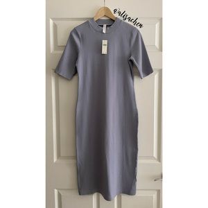 🌙 HP Anthropologie Slim Mock Neck Midi Dress